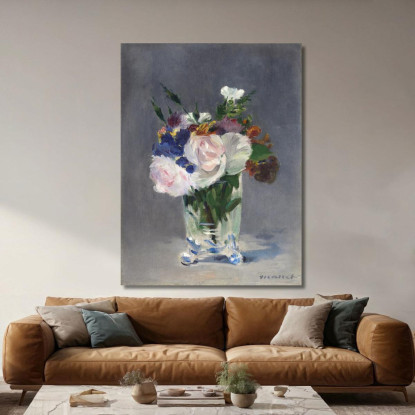 Fiori In Un Vaso Di Cristallo Édouard Manet emt30 quadro stampato su tela