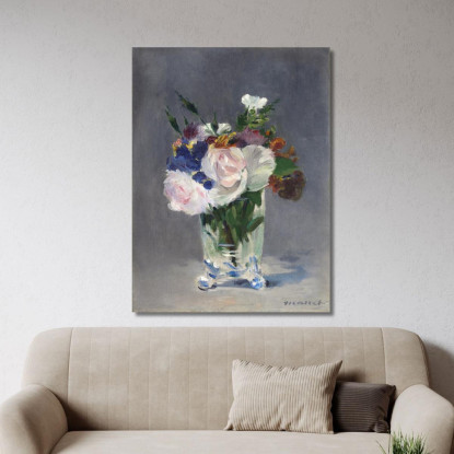Fiori In Un Vaso Di Cristallo Édouard Manet emt30 quadro stampato su tela