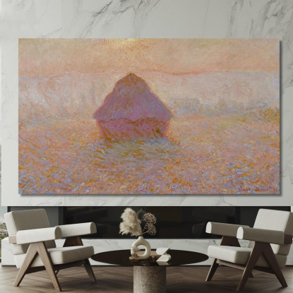 Granaio-Sole Nella Nebbia Claude Monet mnt242 quadro stampato su tela
