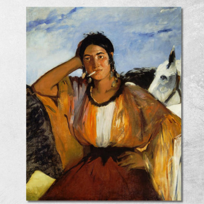 Zingara Con Una Sigaretta Édouard Manet emt34 quadro stampato su tela