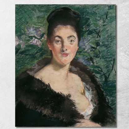 Signora In Pelliccia Édouard Manet emt46 quadro stampato su tela
