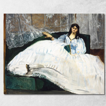 Signora Con Ventaglio 1862 Édouard Manet emt48 quadro stampato su tela