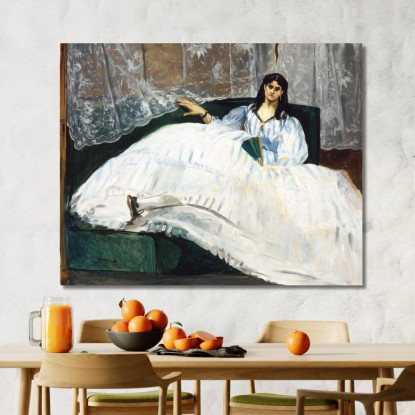 Signora Con Ventaglio 1862 Édouard Manet emt48 quadro stampato su tela