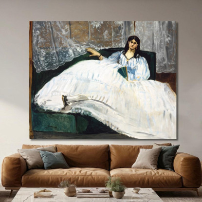 Signora Con Ventaglio 1862 Édouard Manet emt48 quadro stampato su tela