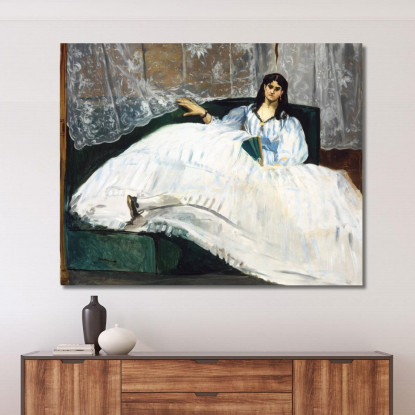 Signora Con Ventaglio 1862 Édouard Manet emt48 quadro stampato su tela
