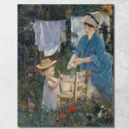 Lavanderia Édouard Manet emt50 quadro stampato su tela