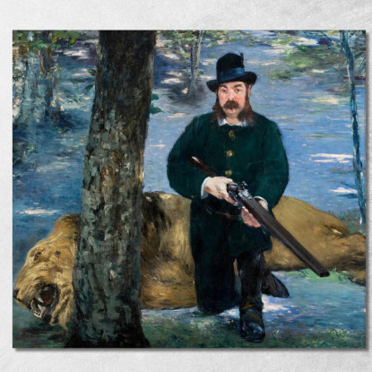 Il Signor Eugène Petuiset Il Cacciatore Di Leoni Édouard Manet emt66 quadro stampato su tela
