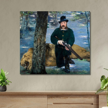 Il Signor Eugène Petuiset Il Cacciatore Di Leoni Édouard Manet emt66 quadro stampato su tela