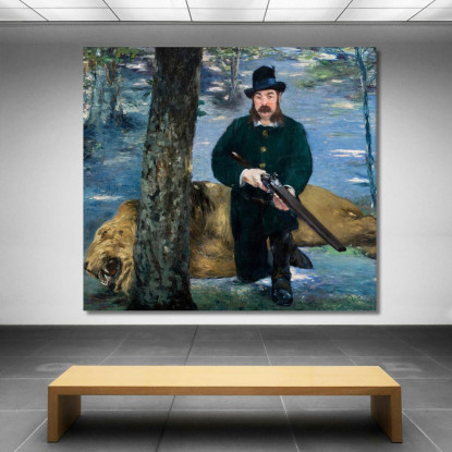 Il Signor Eugène Petuiset Il Cacciatore Di Leoni Édouard Manet emt66 quadro stampato su tela