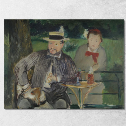 Ritratto Di Ernest Hoschedé E Di Sua Figlia Marthe Édouard Manet emt77 quadro stampato su tela