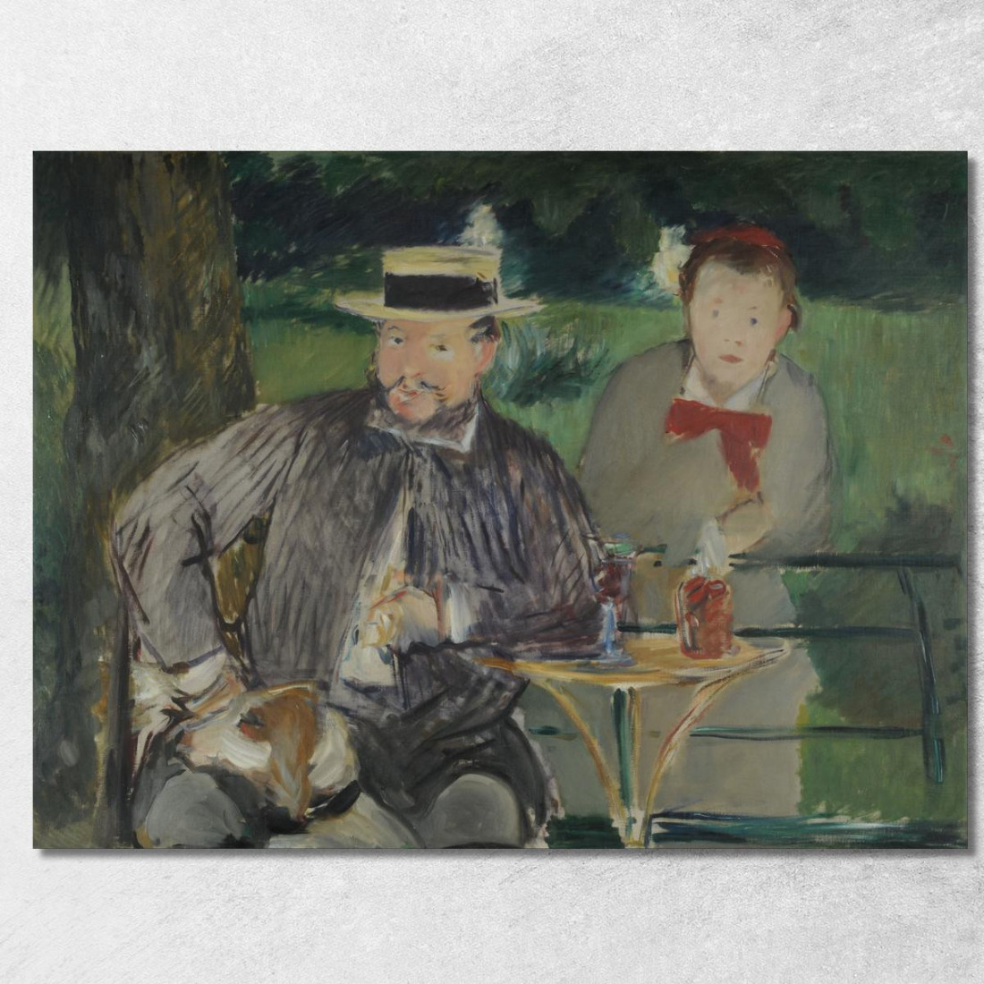 Ritratto Di Ernest Hoschedé E Di Sua Figlia Marthe Édouard Manet emt77 quadro stampato su tela