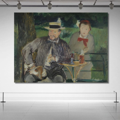 Ritratto Di Ernest Hoschedé E Di Sua Figlia Marthe Édouard Manet emt77 quadro stampato su tela