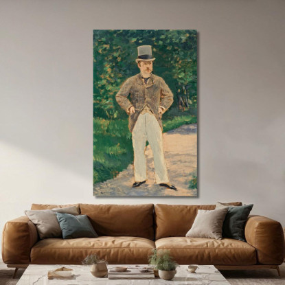 Ritratto Del Signor Brun Édouard Manet emt81 quadro stampato su tela