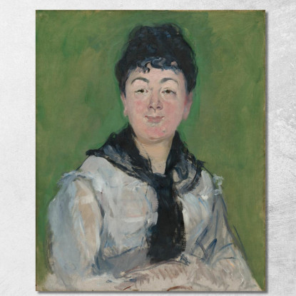 Ritratto Di Donna Con Fichu Nero Édouard Manet emt84 quadro stampato su tela