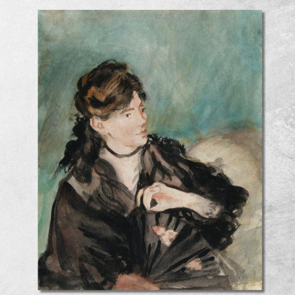 Ritratto Di Berthe Morisot Con Un Ventaglio Édouard Manet emt87 quadro stampato su tela
