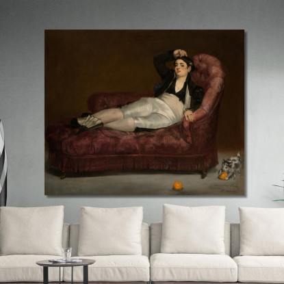 Giovane Donna Sdraiata In Costume Spagnolo Édouard Manet emt94 quadro stampato su tela