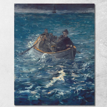 La Fuga Di Rochefort 2 Édouard Manet emt95 quadro stampato su tela