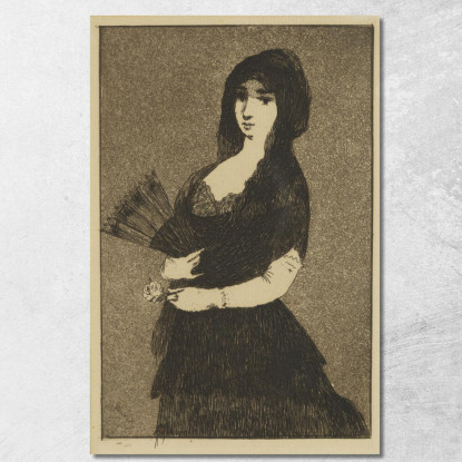 Donna Spagnola Édouard Manet emt101 quadro stampato su tela