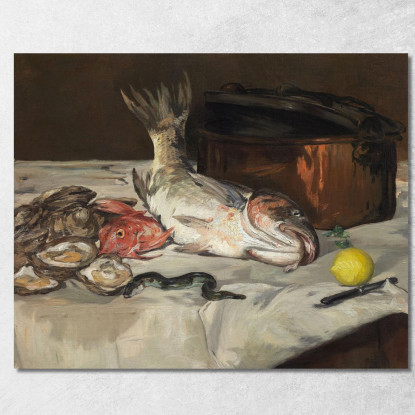 Natura Morta Con Pesci Édouard Manet emt102 quadro stampato su tela