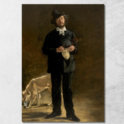 L'Artista - Ritratto Di Marcellin Desboutin Édouard Manet emt113 quadro stampato su tela