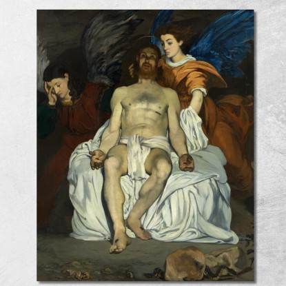 Il Cristo Morto Con Gli Angeli Édouard Manet emt119 quadro stampato su tela