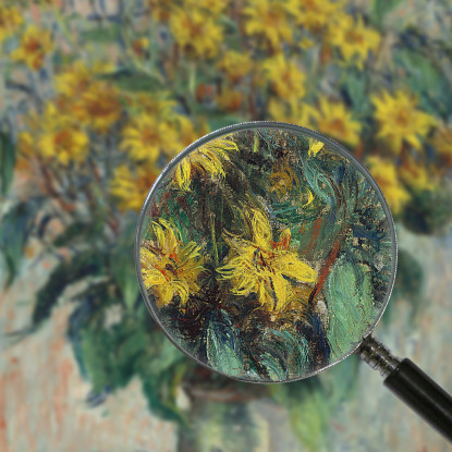 Fiori Di Topinambur Claude Monet mnt255 quadro stampato su tela