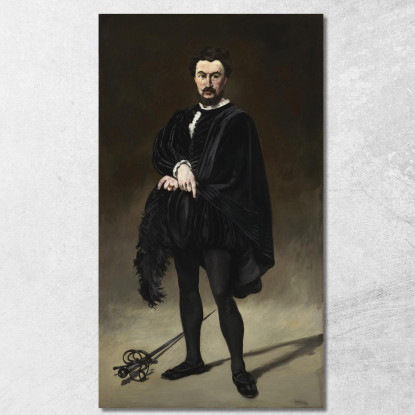 L'Attore Tragico Rouvière Nel Ruolo Di Amleto Édouard Manet emt140 quadro stampato su tela