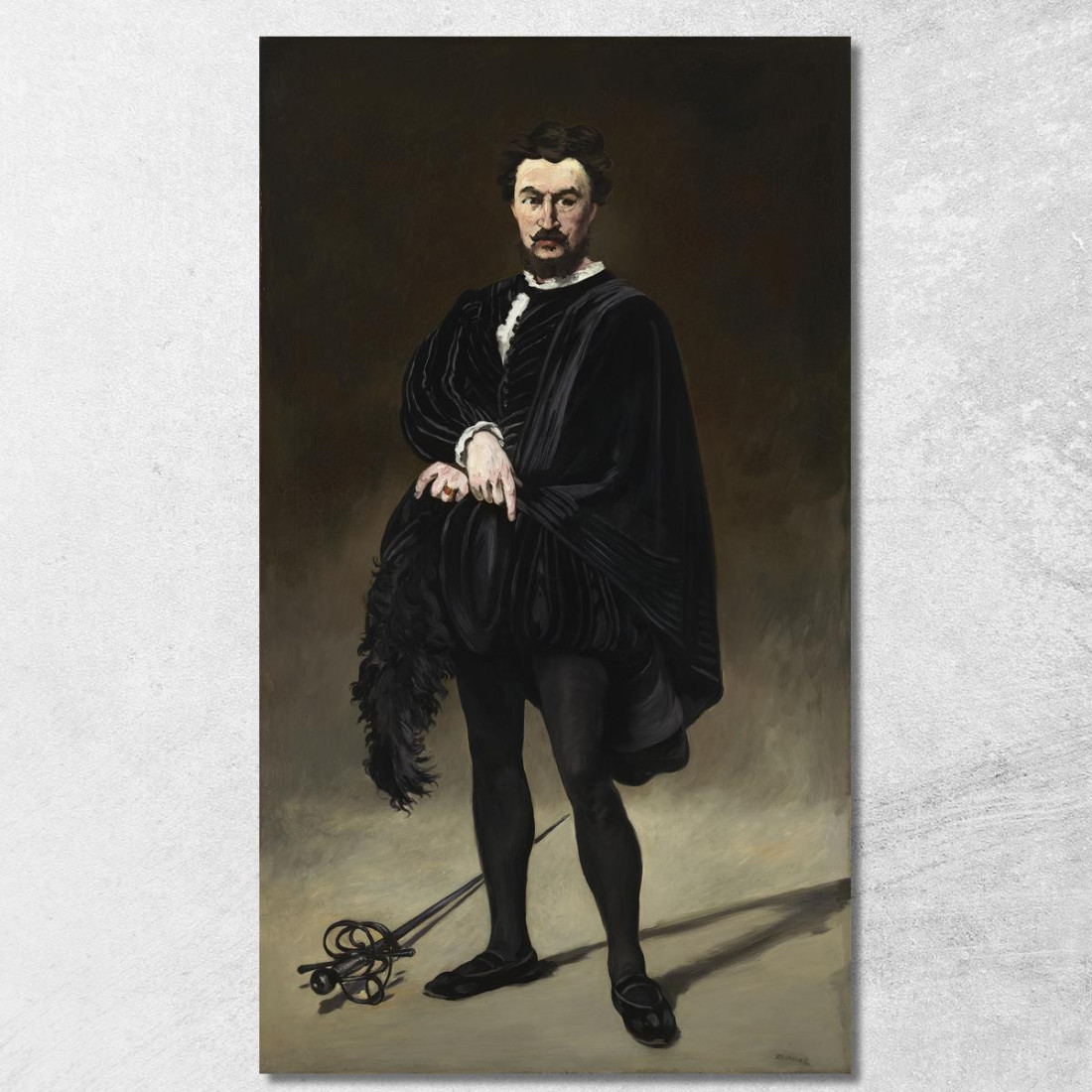 L'Attore Tragico Rouvière Nel Ruolo Di Amleto Édouard Manet emt140 quadro stampato su tela
