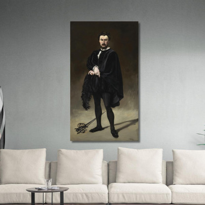 L'Attore Tragico Rouvière Nel Ruolo Di Amleto Édouard Manet emt140 quadro stampato su tela
