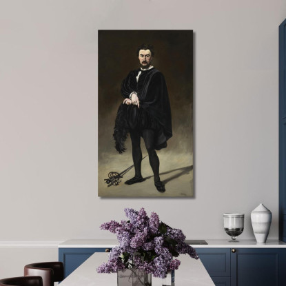 L'Attore Tragico Rouvière Nel Ruolo Di Amleto Édouard Manet emt140 quadro stampato su tela
