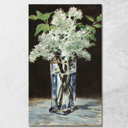 Lillà Bianchi In Un Vaso Di Cristallo Lillà Bianchi In Un Vaso Di Cristallo Édouard Manet emt146 quadro stampato su tela