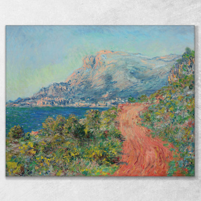 La Strada Rossa Vicino A Mentone Claude Monet mnt260 quadro stampato su tela