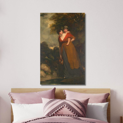 Frau Richard Brinsley Sheridan Hester Jane Ogle Und Ihr Sohn Charles Brinsley Sheridan John Hoppner drucken auf leinwand