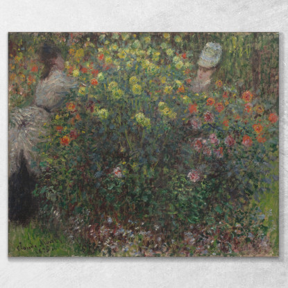 Signore In Fiori Claude Monet mnt264 quadro stampato su tela