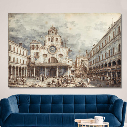 Campo San Giacomo Di Rialto Venice Canaletto cnl8 quadro stampato su tela