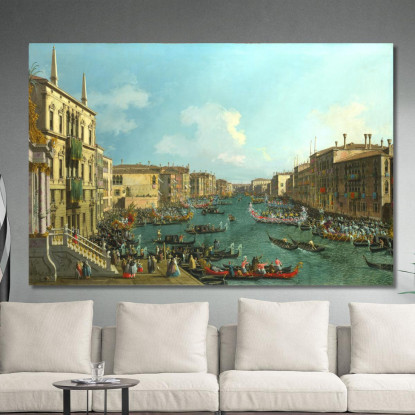 Una Regata Sul Canal Grande Canaletto cnl11 quadro stampato su tela