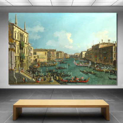Una Regata Sul Canal Grande Canaletto cnl11 quadro stampato su tela