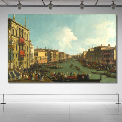 Una Regata Sul Canal Grande Canaletto cnl15 quadro stampato su tela