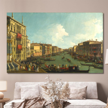 Una Regata Sul Canal Grande Canaletto cnl15 quadro stampato su tela