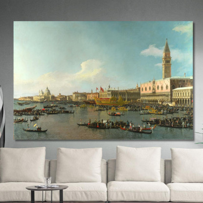 Il Bacino Di San Marco Nel Giorno Dell'Ascensione Canaletto cnl16 quadro stampato su tela