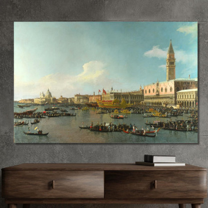 Il Bacino Di San Marco Nel Giorno Dell'Ascensione Canaletto cnl16 quadro stampato su tela