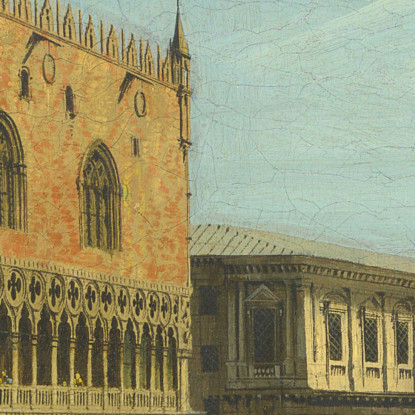 The Doge'S Palace And The Riva Degli Schiavoni Canaletto cnl17 quadro stampato su tela