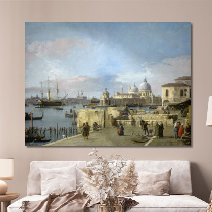 Ingresso Al Canal Grande Dal Molo Canaletto cnl26 quadro stampato su tela