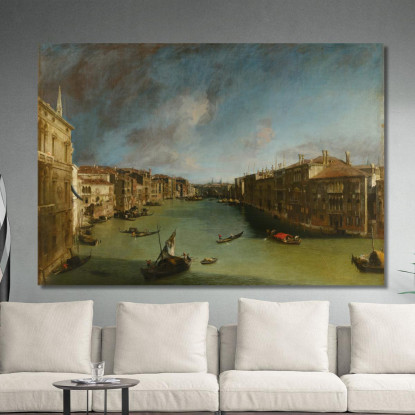 Canal Grande Da Palazzo Balbi Verso Rialto Canaletto cnl29 quadro stampato su tela