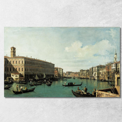 Il Canal Grande Visto Dal Ponte Di Rialto Canaletto cnl30 quadro stampato su tela