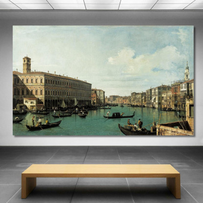 Il Canal Grande Visto Dal Ponte Di Rialto Canaletto cnl30 quadro stampato su tela