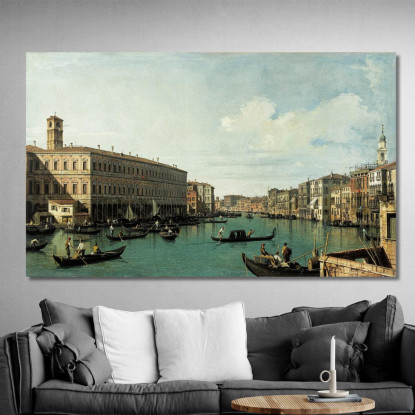 Il Canal Grande Visto Dal Ponte Di Rialto Canaletto cnl30 quadro stampato su tela