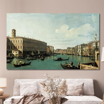 Il Canal Grande Visto Dal Ponte Di Rialto Canaletto cnl30 quadro stampato su tela