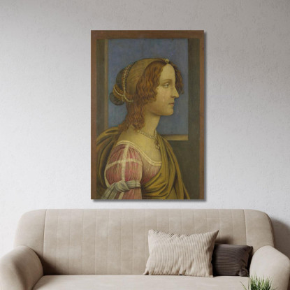 Una Signora Di Profilo Sandro Botticelli sbt1 quadro stampato su tela