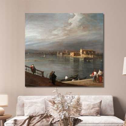 San Cristoforo San Michele And Murano From The Fondamenta Nuove Venice Canaletto cnl39 quadro stampato su tela